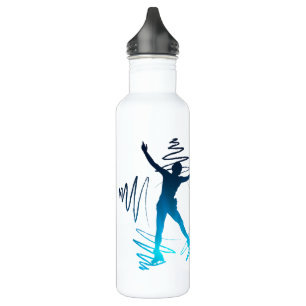 Abbildung Skaten-Wasserflasche Star Skater blau Edelstahlflasche