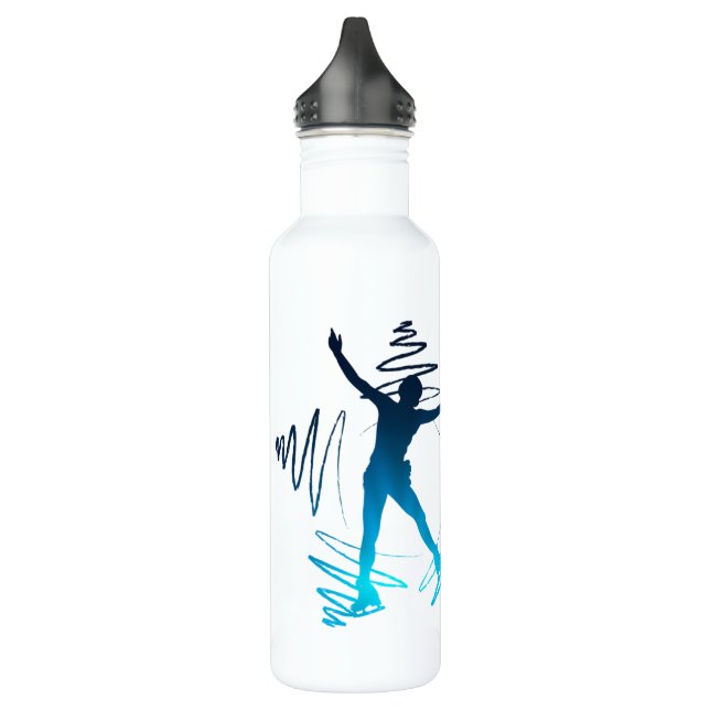 Abbildung Skaten-Wasserflasche Star Skater blau Edelstahlflasche (Links)