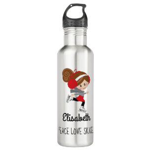 Abbildung Skaten Water Flasche Peace Liebe Skate Edelstahlflasche