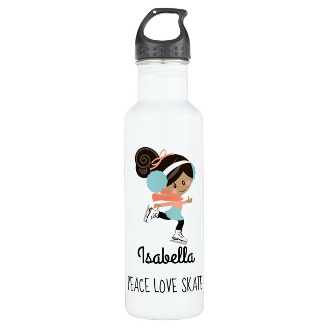 Abbildung Skaten Water Flasche Peace Liebe Skate S Edelstahlflasche (Vorderseite)