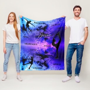 Abbildung Skaten Wörter gefroren Typografie mit Na Fleecedecke