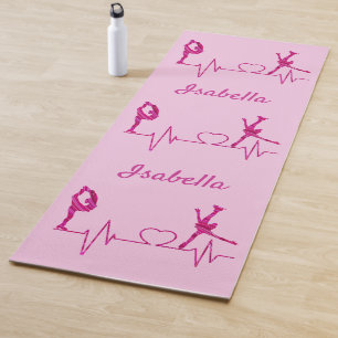 Abbildung Skaten Yogamattel Herzschlag Rosa Schwen Yogamatte