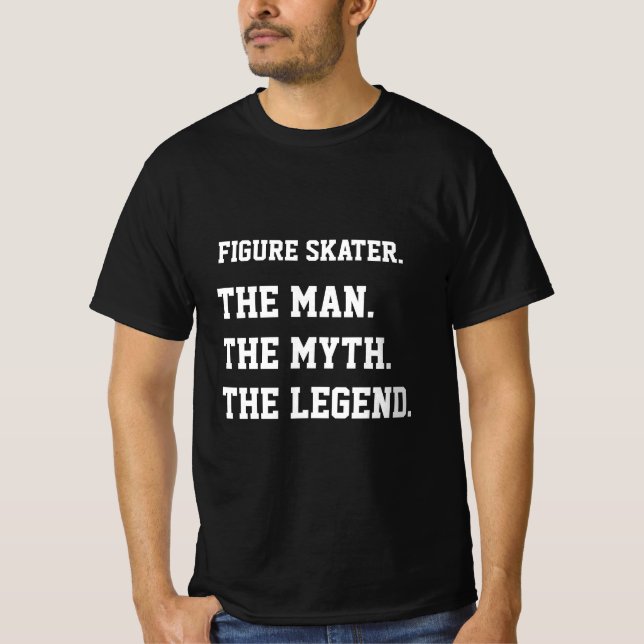Abbildung Skater des Mannes der Mythos der Legende T-Shirt (Vorderseite)