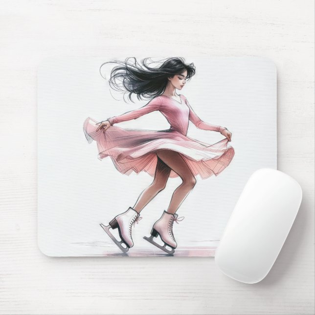 Abbildung Skater Girl mit Eiswürfen Mousepad (Mit Mouse)