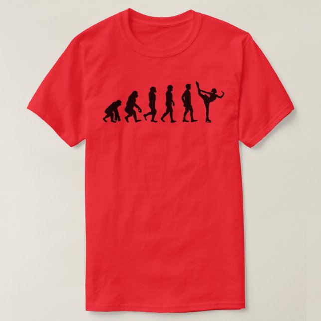 Abbildung Skater in evolutionärem Design T-Shirt (Design vorne)
