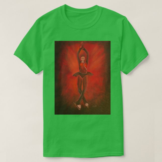 Abbildung Skater Kamila Valieva ein Quad-Sprung T-Shirt (Design vorne)