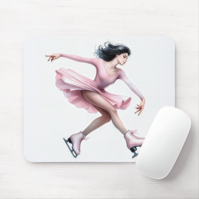 Abbildung Skater mit rosa EisSkaten Mousepad (Mit Mouse)