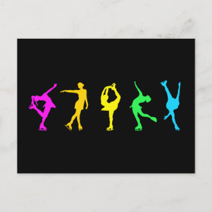 Abbildung Skater Rainbow Pastell Postkarte