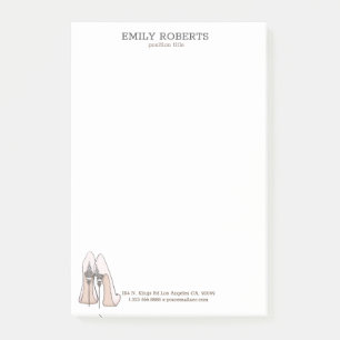 Abbildung Stiletto Schuhe Post-it Klebezettel