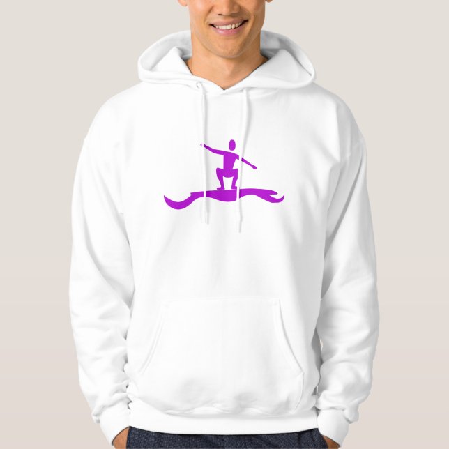 Abbildung Surfen: Lila Hoodie (Vorderseite)