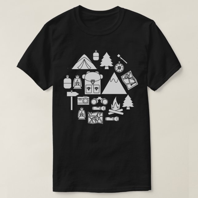 Abbildung Vintag Camping Toolkit T-Shirt (Design vorne)