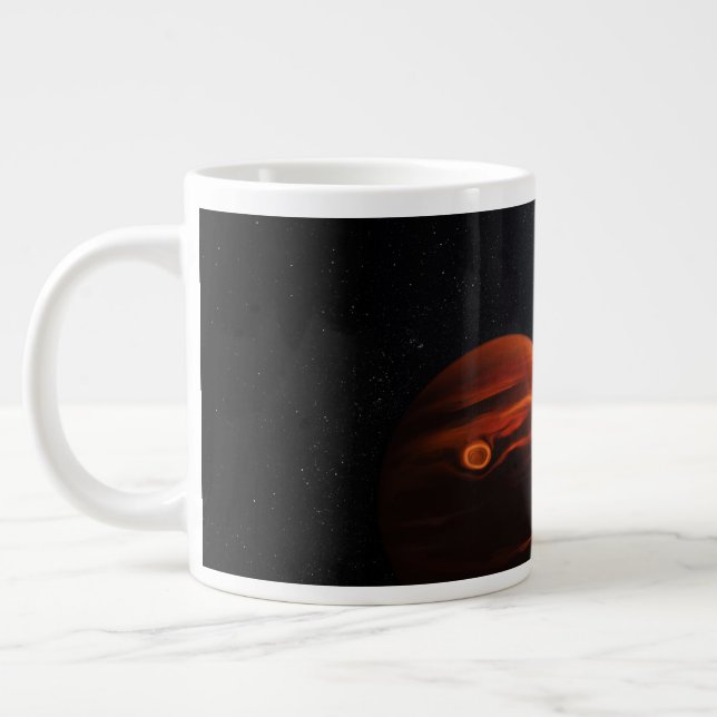 Abbildung von Exoplanet VHS 1256 B und seinen Ster Jumbo-Tasse (Links)