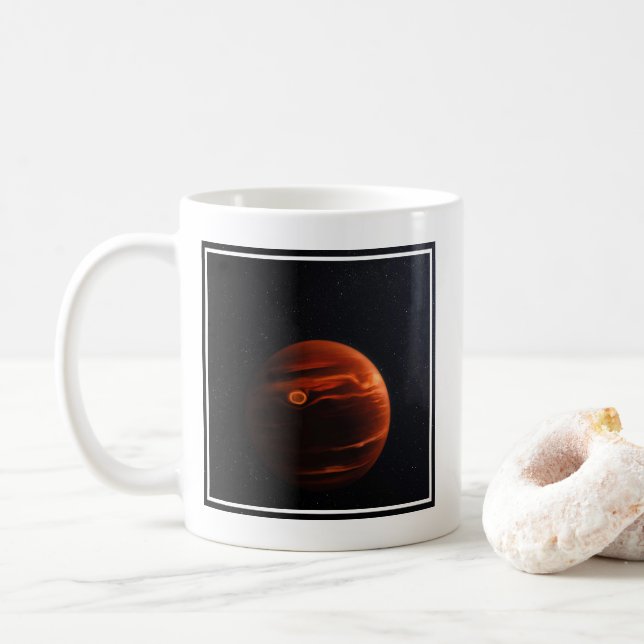 Abbildung von Exoplanet VHS 1256 B und seinen Ster Kaffeetasse (Mit Donut)