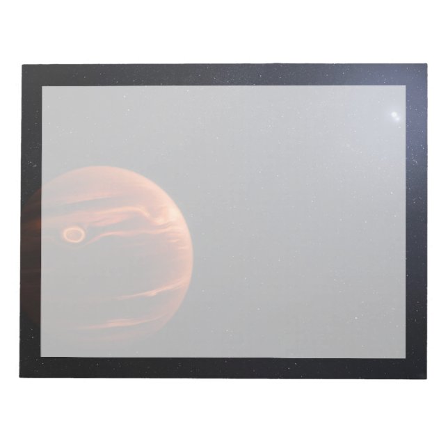 Abbildung von Exoplanet VHS 1256 B und seinen Ster Notizblock (Vorderseite)