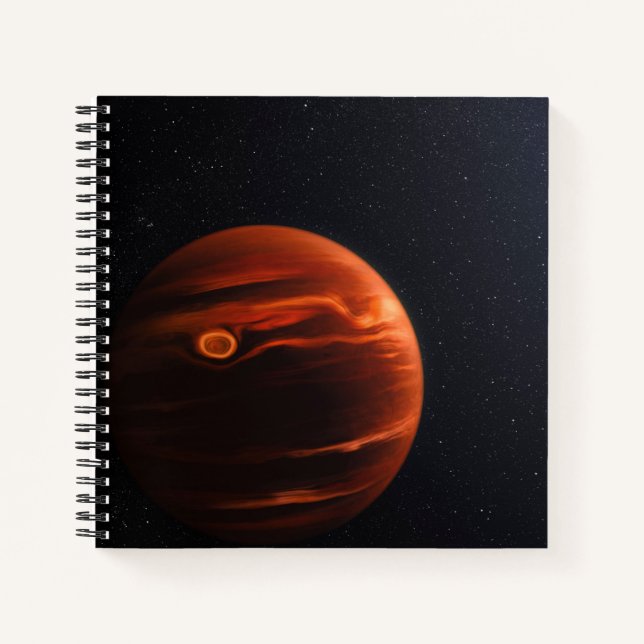 Abbildung von Exoplanet VHS 1256 B und seinen Ster Notizbuch (Vorderseite)