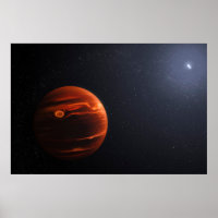 Abbildung von Exoplanet VHS 1256 B und seinen Ster