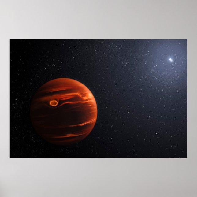 Abbildung von Exoplanet VHS 1256 B und seinen Ster Poster (Vorne)