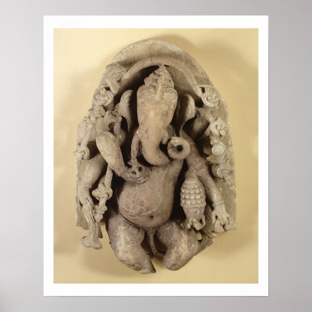 Abbildung von Ganapati, Chandella-Dynastie (Sandst Poster (Vorne)
