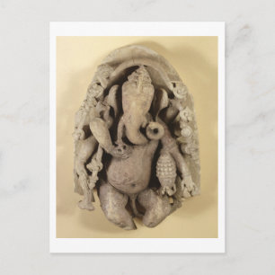Abbildung von Ganapati, Chandella-Dynastie (Sandst Postkarte