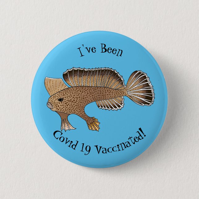Abbildung von Handfish Cartoon Button (Vorderseite)