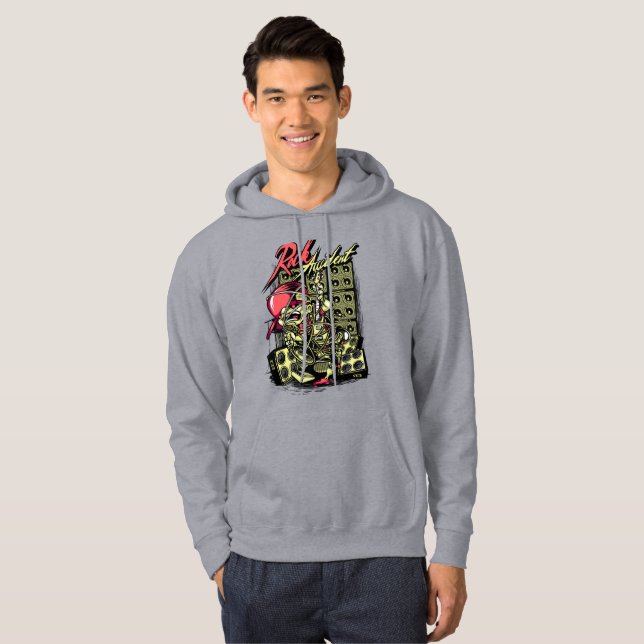 Abbildung von Unfällen in Rock, Musik-Comic Hoodie (Vorne ganz)