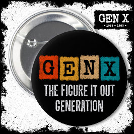 Abbildung X Generation X Gen Xer Funny Gen X Button
