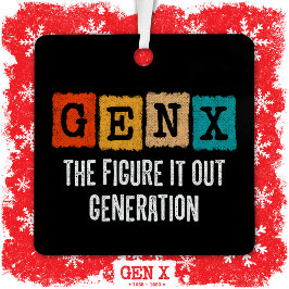 Abbildung X Generation X Gen Xer Funny Gen X Ornament Aus Metall