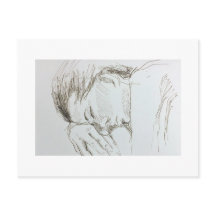 Abbildung Zeichnend Sketch-Postkarte