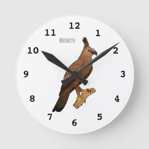 Abbildung zum Cartoon des Vogeladlers Runde Wanduhr