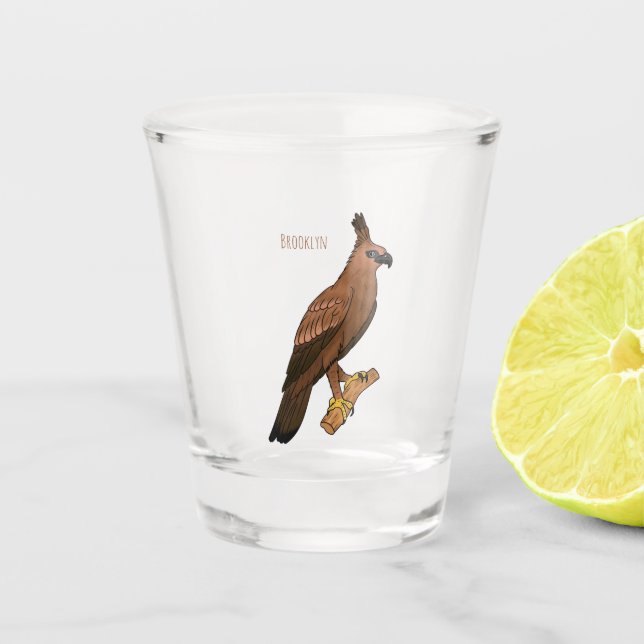 Abbildung zum Cartoon des Vogeladlers Schnapsglas (Vorderseite)