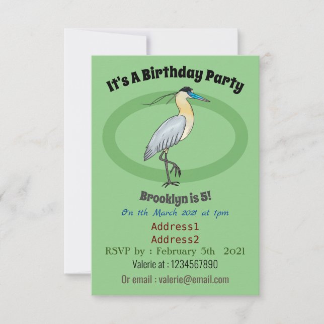 Abbildung zum Cartoon von gekapselten Vögeln Einladung (Vorderseite)