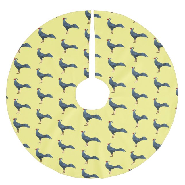 Abbildung zum Cartoon von siamesischen Feuervögeln Polyester Weihnachtsbaumdecke (Vorderseite)