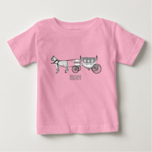 Abbildung zum Hochzeitspferd & Kutsche Cartoon Baby T-shirt