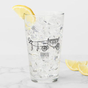 Abbildung zum Hochzeitspferd & Kutsche Cartoon Glas