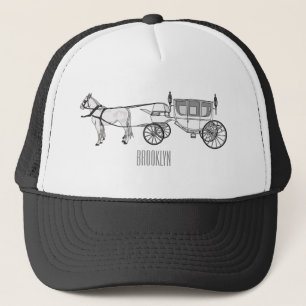 Abbildung zum Hochzeitspferd & Kutsche Cartoon Truckerkappe