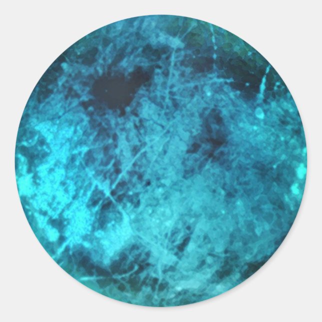 Abbildungen der salzhaltigen radioaktiven Oberfläc Runder Aufkleber (Vorderseite)