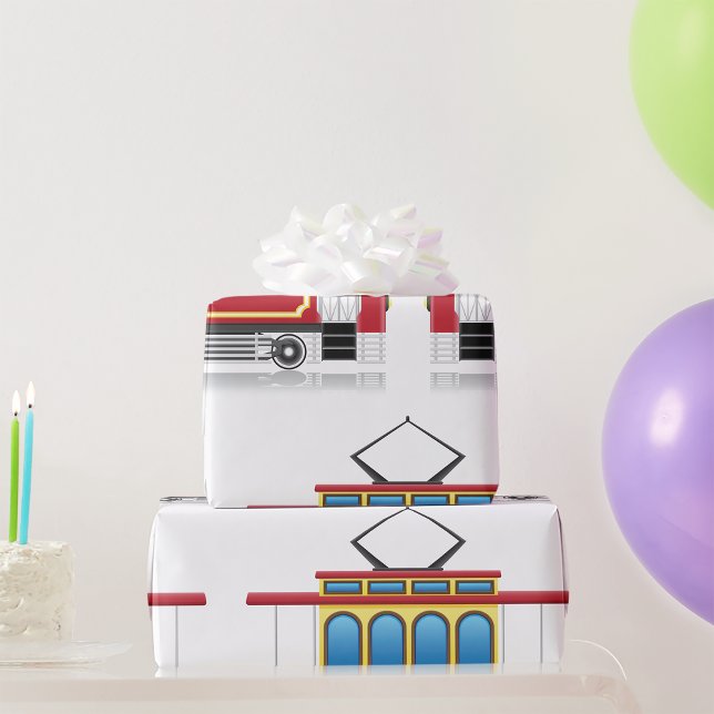 Abbildungen der Straßenbahn Geschenkpapier (Von Creator hochgeladen)