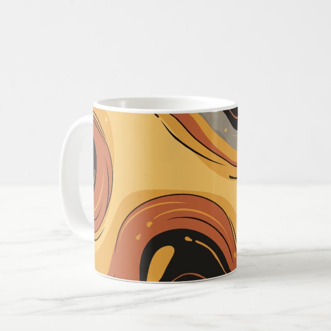 Abblasen von Retrowellen Kaffeetasse (Vorderseite Links)