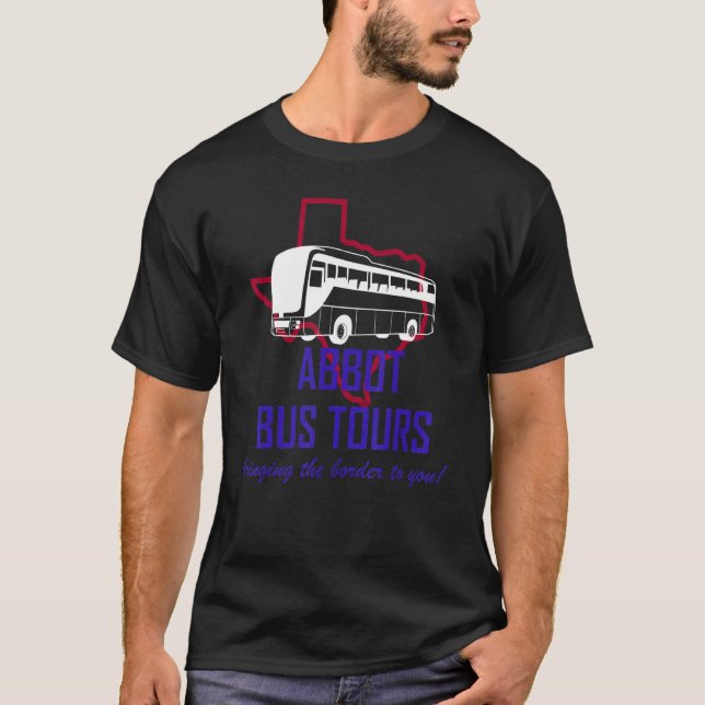 Abbot Bus Tours bringt die Grenze zum Satire T-Shirt (Vorderseite)