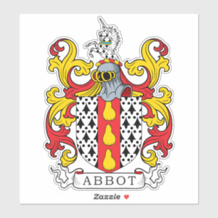 Abbot Familienwappen Aufkleber