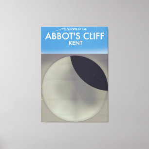 Abbot's Cliff 'Sound Mirror' Kent Vintage Poster. Leinwanddruck
