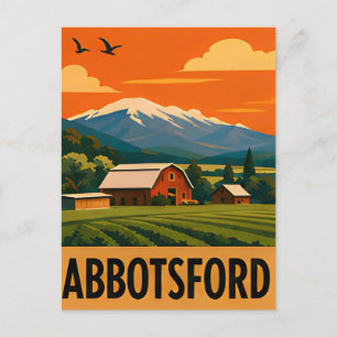 🏔️ ABBOTSFORD — Fraser Valley Felder & Berge Postkarte