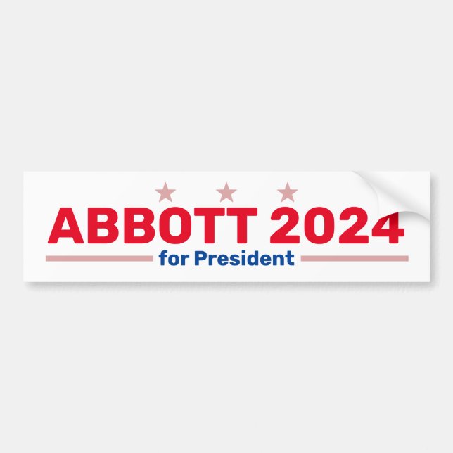 Abbott 2024 Autoaufkleber (Vorne)