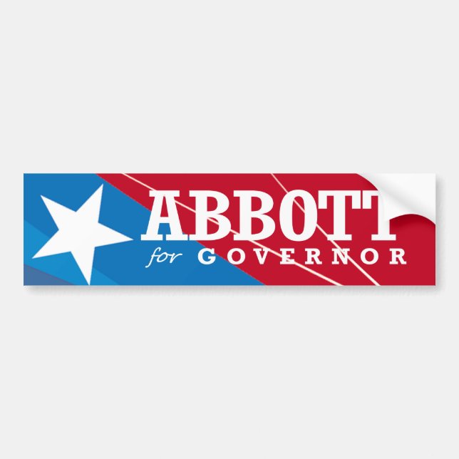 ABBOTT FÜR GOUVERNEUR 2014 AUTOAUFKLEBER (Vorne)