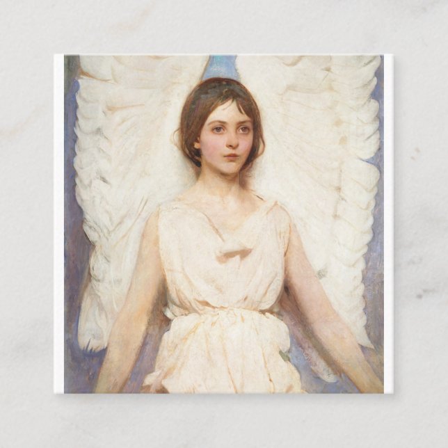Abbott Handerson Thayer Angel 1921 Quadratische Visitenkarte (Vorderseite)