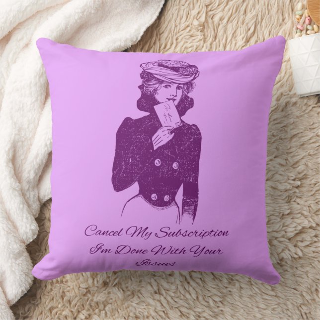 Abbrechen meines Abonnements Ich bin fertig Kissen (Decke)