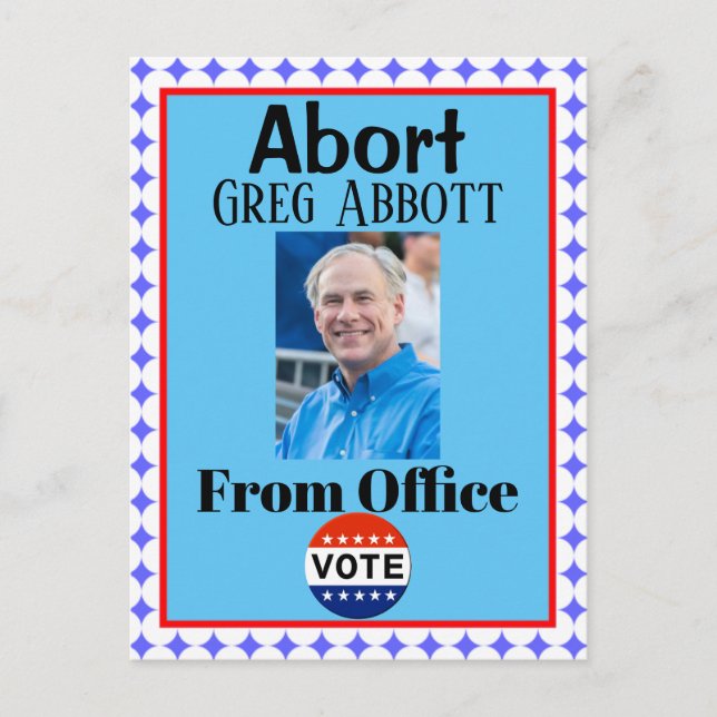 Abbruch Greg Abbott Postkarte (Vorderseite)