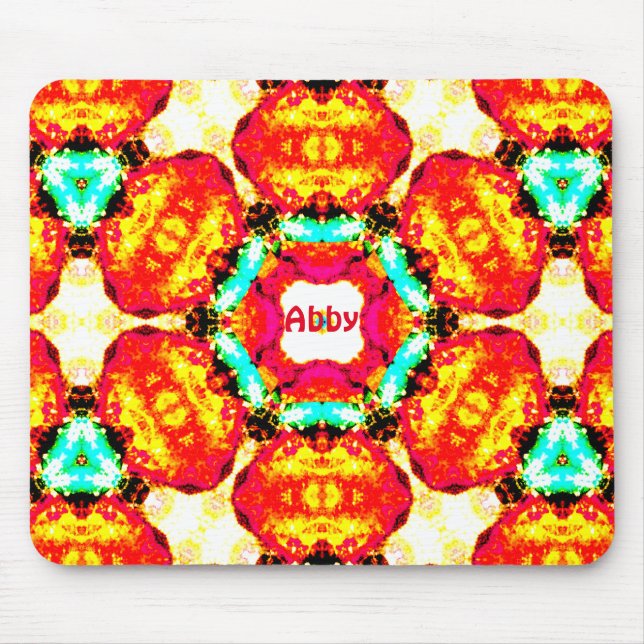 ABBY ~ Abstraktes Muster ~ Personalisiert Mousepad (Vorne)