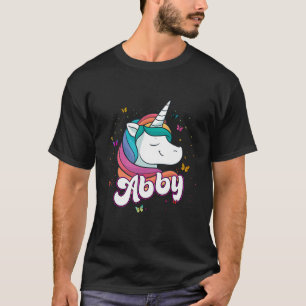 Abby - Adorable Mädchenname mit schönem Einhorn T-Shirt
