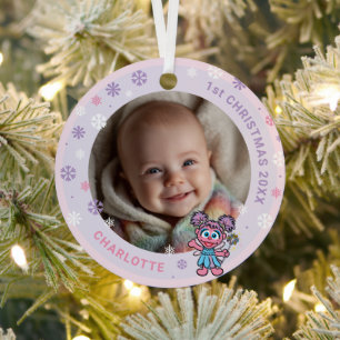 Abby Cadabby Baby's 1. Weihnachten Foto Metall Orn Ornament Aus Metall